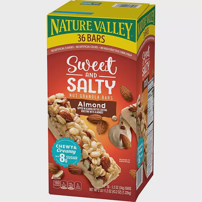 Nature Valley Sweet and Salty Nut Almond Granola Bars, 36 ct.