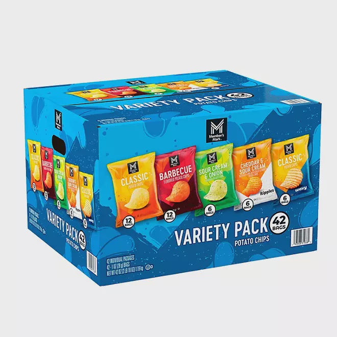 Member's Mark Variety Pack Potato Chips, 1 oz., 42 pk.