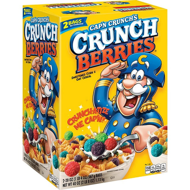 Cap'n Crunch's Crunch Berries Cereal, 40 oz.