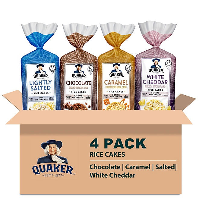 Quaker Rice Cakes, Variety Pack, 4 pk.