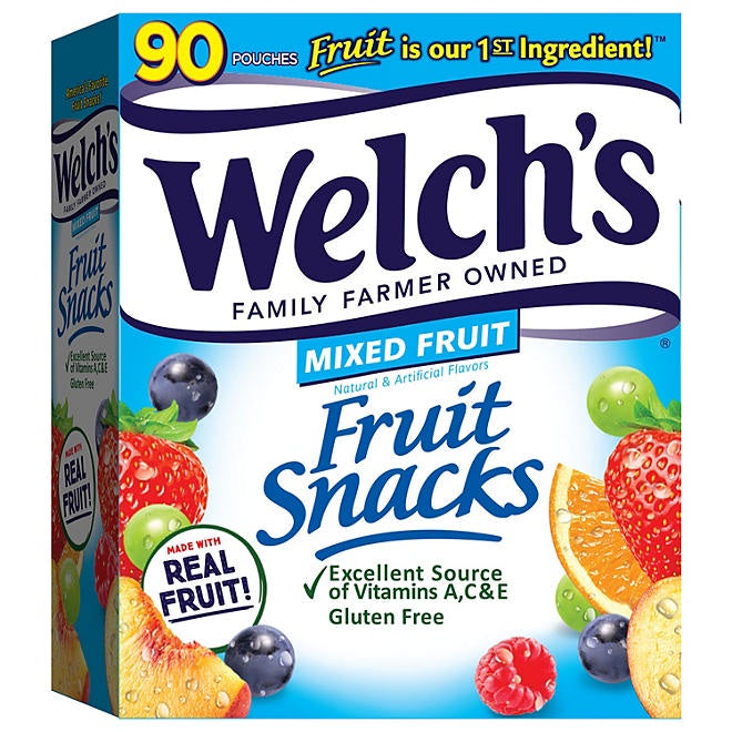 Welch's Mixed Fruit Fruit Snack, 0.8 oz, 90 pk.