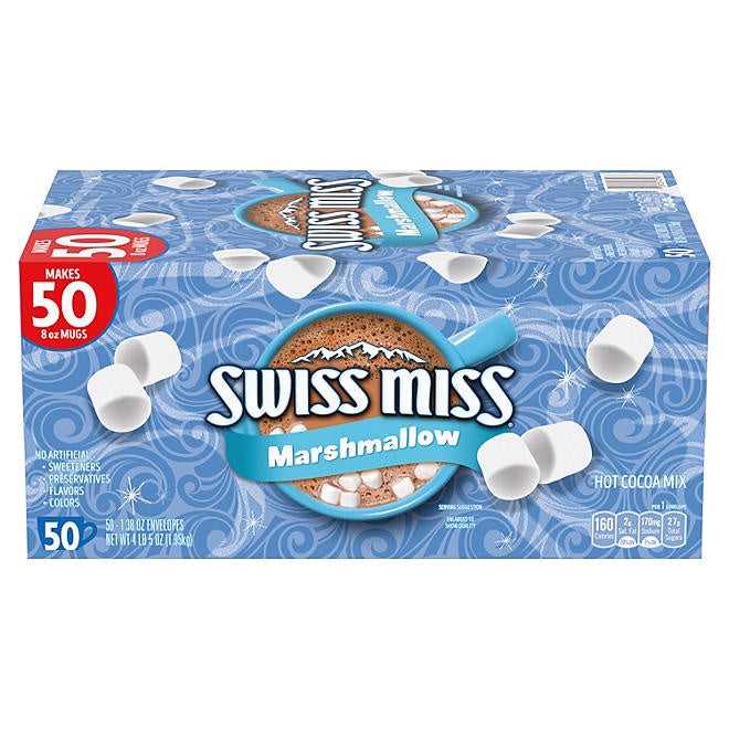 Swiss Miss Marshmallow Hot Cocoa Mix, 1.38 oz., 50 ct.