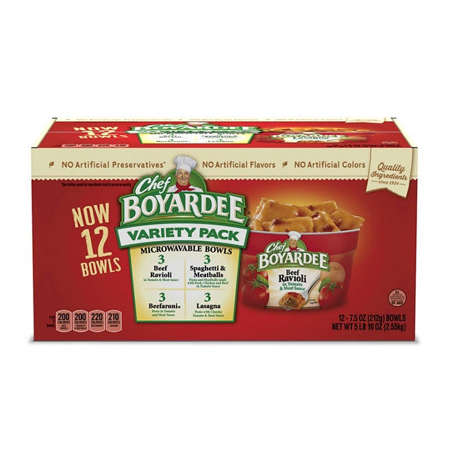 Chef Boyardee Variety Pack 7.5 oz., 12 pk.