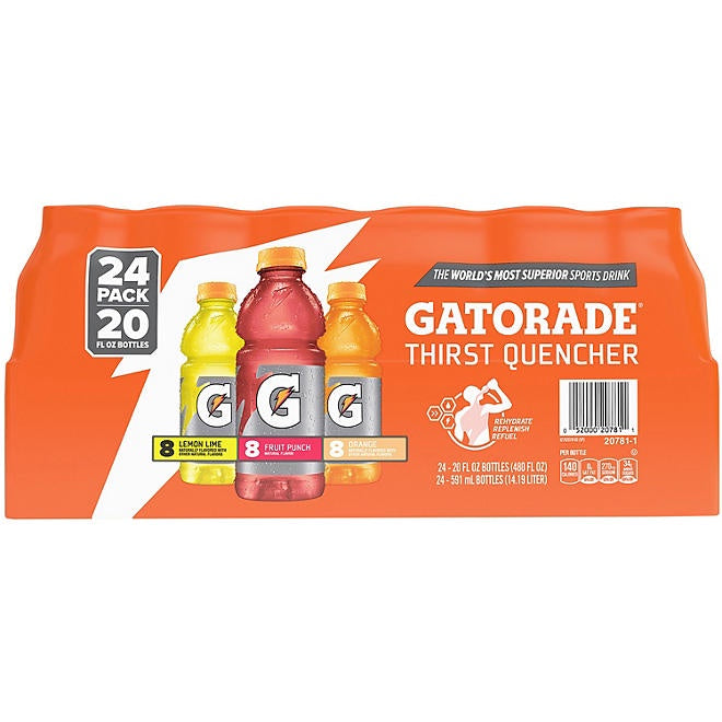 Gatorade Sports Drinks Variety Pack 20 fl. oz., 24 pk.