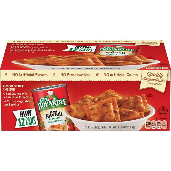 Chef Boyardee Beef Ravioli 15 oz., 12 pk.