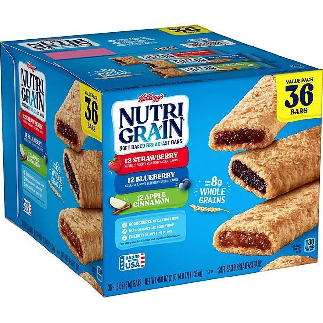 Nutri-Grain Bars Variety Pack, 1.3 oz., 36 pk.